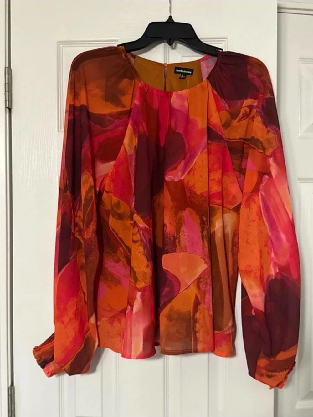 Love Wednesday abstract watercolor blouse Size US L.